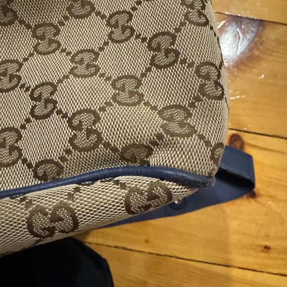 Authentic GUCCI diaper bag blue/tan - Picture 14 of 16